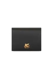 LEATHER PURSE WITH PEGASO One size Black