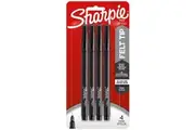 Sharpie: Fine Point Pen - Black (4 Pack)