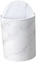 B Baosity Bathroom Trash Can Kitchen Trash Container Waste Bin Paper Basket Modern Swing Lid Garbage Can for Living Room Kitchen Dorm, White