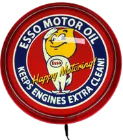 ESSO Motor Oil LED Bar Lighting Wall Sign Light Button Red