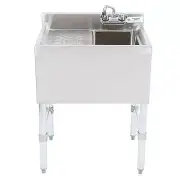NEW 1 Bowl Underbar Stainless Steel Hand Wash Sink LEFT Drainboard Commercial