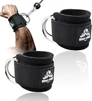 Wrist Cuffs with Dual D-Rings – Secure & Comfortable Support for Cable Machine Workouts, Lateral Raises, Arm Strength Training, and Triceps Exercises