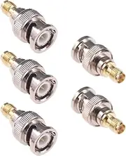 RFaha 5pcs BNC Male to SMA Female RF Coax Adapter BNC to SMA Coaxial Connector Adapter(F22-5)