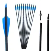 28/30/31 Inch Archery Carbon Arrows Spine 500 with Replace Arrowheads