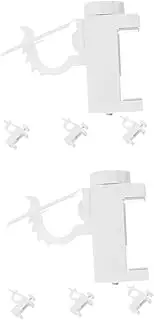 Ciieeo 2sets Curtain Pole Holder Anti-Slip Automobile Wardrobe Bracket Brake Main Pump Brake Gears Horizon Brake Pump Wasp Brake Pump Terminal Speaker Tool Props White Abs 4pcs*2