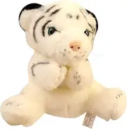 Soft Tiger Puppet for Role Play, Finger Puppet for Preschool Learning, White