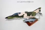 512th Fighter Squadron Dragons F-4E Model, 1/42 (18") Scale, Mahogany