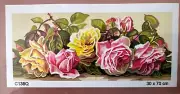 Printed needlepoint tapestry Canvas Only Orchidea Roses 30x70cm