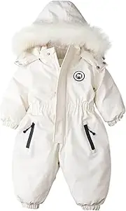 [Generic] Kid Apparel Infant Boys Girls Winter Thicken Hooded Coat Jacket Snowsuit Toddler Windproof Warm Jumpsuit Outwear Snow Wear Girls Snow Suit 6x