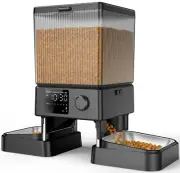 oneisall Automatic Cat Feeder for 2 Cats, 20 Cups/5L Automatic Cat Food Dispe...