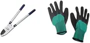 Spear & Jackson Telescopic Ratchet Anvil Lopper with Spear & Jackson Garden Master Kew Glove, Medium