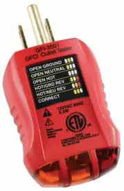 Gardner Bender GFI-3501 Outlet & GFCI Tester, 110-125 Volt