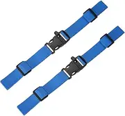 uxcell Backpack Chest Strap [2PCS] - Adjustable Sternum Straps with Emergency Whistle Buckle Use for Backpack Replacement & Hiking - [Blue] Chest Belt Quick Release Buckle