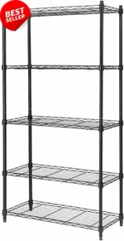 Adjustable 5-Tier Metal Plant Stand Corner Shelf Storage Display Rack