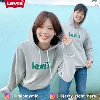 在飛比找蝦皮商城優惠-Levis 重磅口袋帽T 質感絨面海報體Logo 寬鬆 43