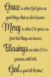 STENCIL ITEM 8754 AK 12"x18"- GRACE MERCY BLESSINGS- REUSABLE STENCILS