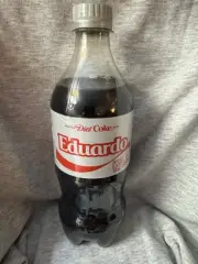 Share A Coke with Eduardo 2025 Personalized Gift Coca Cola Bottle 20oz Diet Coke