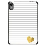 iPad mini (6th gen) iPad Impact Case LITTLE HEART AND GREY STRIPES