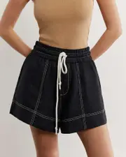 [Jag] Jag Women's Gigi Linen Pull On Short In Black Size 12 12 Black