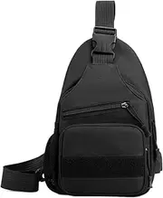 [Generic] Cross Body Sling Bag - Messenger Bag with Adjustable Shoulder Straps - Practical Portable Chest Pouch Messenger Pack for Women Men Hiking Camping Jogging Cycling
