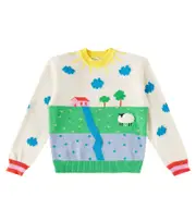 [Stella McCartney Kids] Stella McCartney Kids Intarsia cotton and wool sweater Y 6 multicoloured