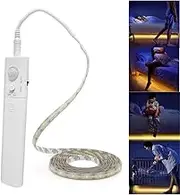 Battery Powered,Motion Sensor Led Light Strips Smart Night Light Motion Activated Led Strip Light for Room Cool White Light-5M / 16.4ft