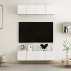 NNEVL TV Cabinets 4 pcs White 60x30x30 cm Chipboard