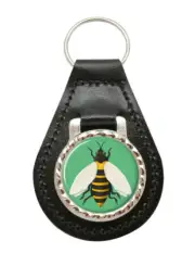 Bumble Bee Leather Key Fob