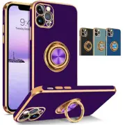 For iPhone 15 14 13 12 11 Pro Max Shockproof Case Hybrid Phone Cover Ring Stand