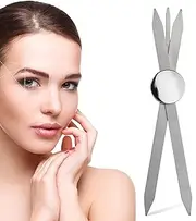 Eyebrow Ruler Stainless Steel Tattoo Eyebrow Stencil Ruler Three-Point Positioning Permanent Eyebrow Makeup Measuring Symmetrical Tool(Silver) LB000249-5