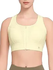 [Yvette] Front Closure Sports Bras for Women High Impact Large Breasts Racerback Running Sports Bra High Support