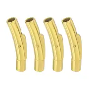 3mm Hole Column Clasps, 4Pcs Leather Cord End Clasp Connectors, Gold（7mm）