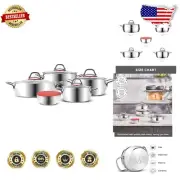 Complete 10-Piece Kitchen Cookware Set – Dishwasher Safe & Induction Compatible