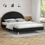 ALFORDSON Bed Frame Arched Base Black Double