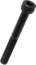 25pcs M6-1.0 x 50mm Socket Head Cap Screws Bolts, Grade 12.9 Alloy Steel Machine Thread Bolt, Black Oxide Screw