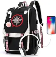 [WGEEEY] Kpop Stray Kids School Backpack Merchandise, Stray Kids Book Bag Casual Backpack, Black