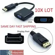 10X Display Port DP to VGA Adapter Cable 1080P for laptop desktop Game Monitor