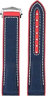 [FULNES] Rubber Silicone Watch Strap Nylon Watchband For Omega Seamaster 300 Speedmaster 8900 Planet Ocean Tools 20mm 22mm Watchbands