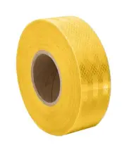 3M 3431 Yellow Micro Prismatic Sheeting Reflective Tape – 3 in. x 15 ft. Non ...