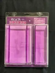 Crafter's Companion Rock-A-Blocks Stamping Block Set 2/Pkg ~New