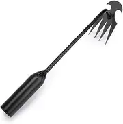 Fogcroll Weed Puller Tool, Manganese Steel Gardening Weeding Tool, Sharp 4 Tine, Gardening Hand Tool for Gardening, Soil Loosing, Planting (11.8 inches)