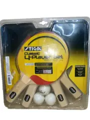 STIGNA Classic 4-Player Table Tennis Racket Set SEALED