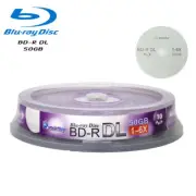 10 Pack Smartbuy Blu-ray BD-R BDR DL Dual Layer 6X 50GB Logo Top Recordable Disc