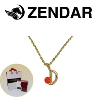 在飛比找博客來優惠-【ZENDAR】頂級天然沙丁紅珊瑚圓珠3-3.5mm字母金色