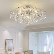 LED Chandelier 42/50/60/80/100cm 5/8/10/12/15Head Bulb Not Included Electroplated Finish Crystal Metal Modern Contemporary Style Bedroom Dining Room MIni Penda