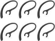 6 Pack Replacement Ear Hook Universal Small Clamp Loop Clip for Plantronics, Samsung,Motorola,LG, Jabra & Other Bluetooth Headset(Black)