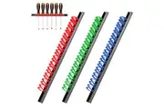 3Pcs Wall Mounted Tools Holder Screwdriver Organizer Rail Rack Storage