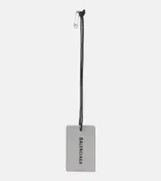 [Balenciaga] Balenciaga Logo leather luggage tag One Size grey