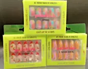 (3 Pk) PaintLab Press On Nails Salon Quality Last Up To 14 Day #Assorted Design