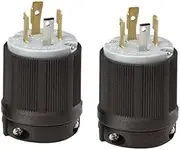 OCSParts L14-30P 125/250V 3 Pole 4W Grounding Plug W/External Cord Grip NEMA L14-30 30A (Pack of 2)